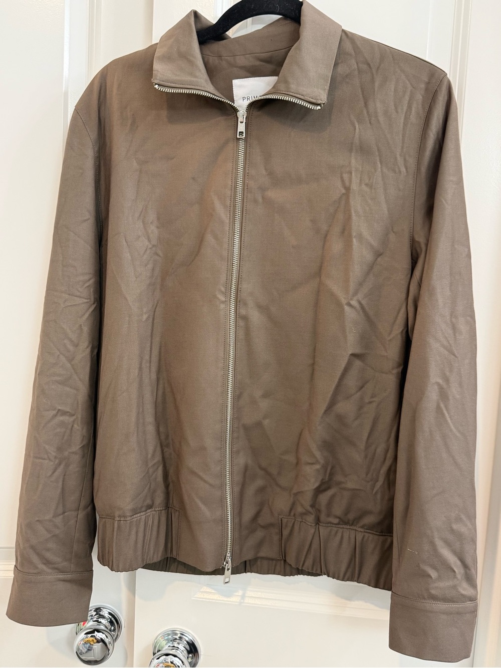 Primark Men's Taupe Lightweight Zip Jacket Unisex S